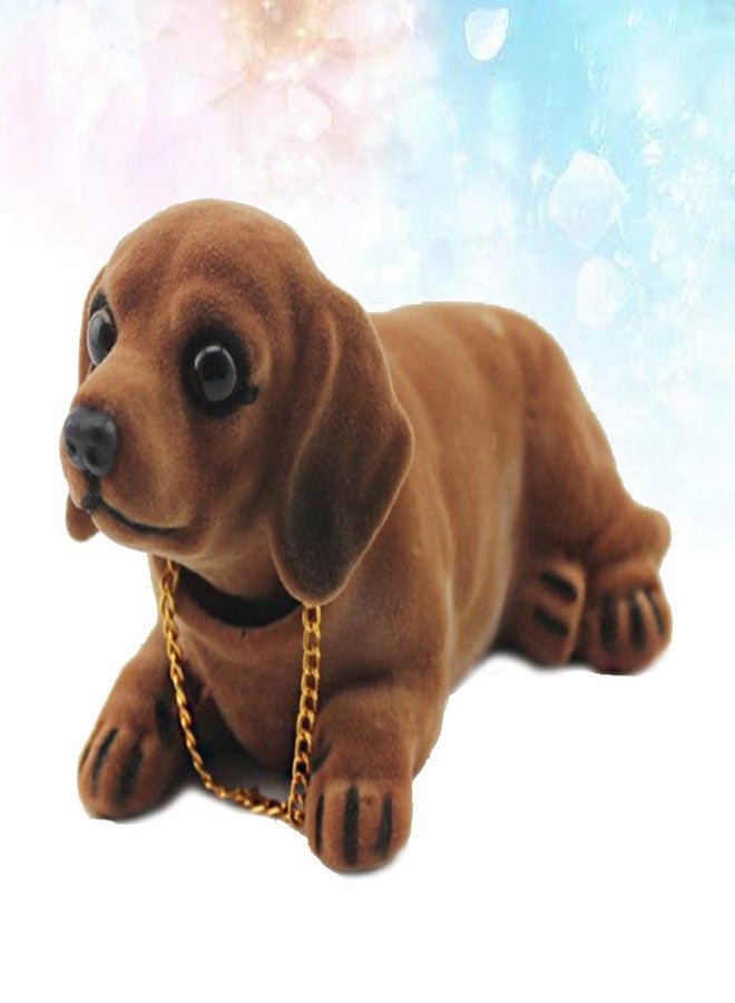 YeahiBaby Shaking Head Dog Ornament for Car Dashboard 6.1 Inch Dashboard Puppy Bobblehead Car Interior Decoration with Moving Head Feature - Image 4